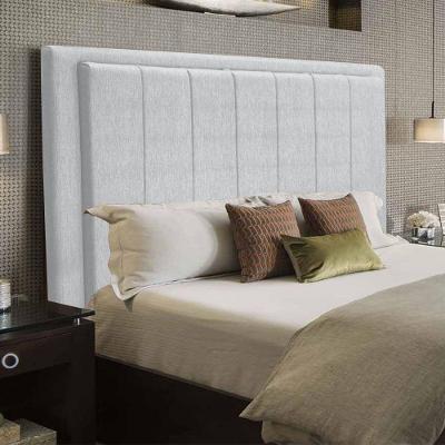 Cabeceira Opala Cama Box Casal 140Cm Linho Cinza Claro