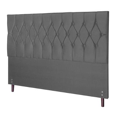 Cabeceira Madri Para Cama Box Casal 144 Cm Suede Cinza