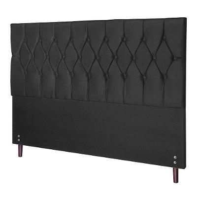 Cabeceira Madri Para Cama Box Solteiro 94 Cm Suede Preto
