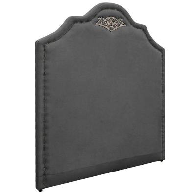 Cabeceira Solteiro 90 Cm Cama Box Linho Cinza Escuro