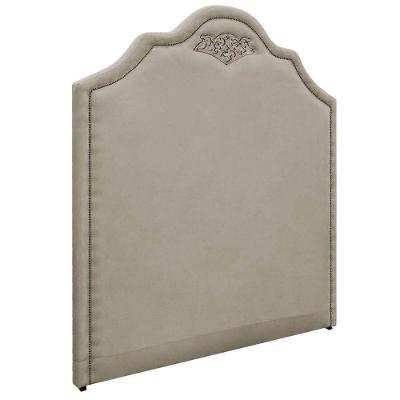 Cabeceira Solteiro P02 90 Cm Para Cama Box Suede Bege