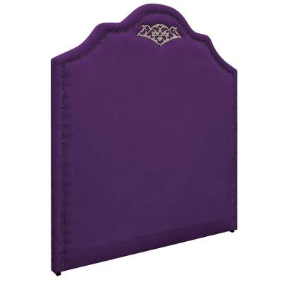 Cabeceira Solteiro P02 90 Cm Para Cama Box Suede Roxo