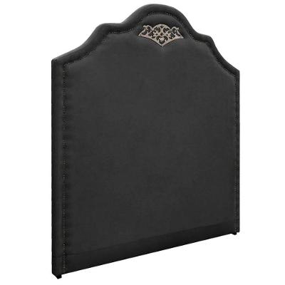 Cabeceira Solteiro P02 90 Cm Para Cama Box Suede Preto