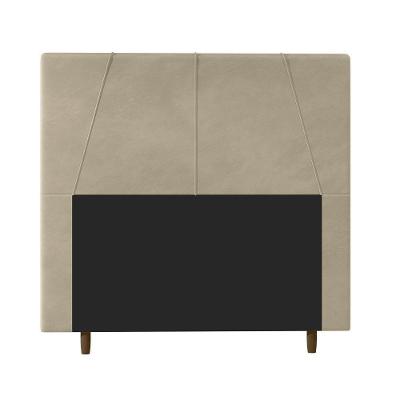 Cabeceira Decorativa Spezia Casal 140Cm Veludo Bege