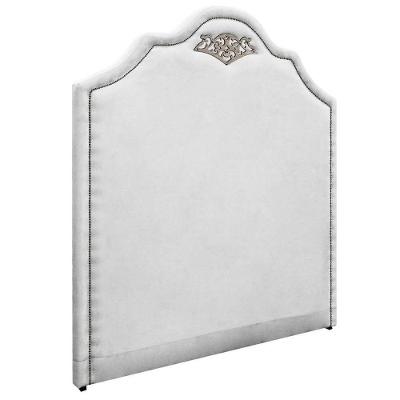 Cabeceira Casal Orlando P02 140cm Suede Branco