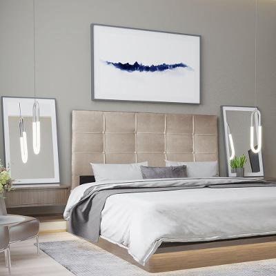 Cabeceira Casal 1,40m Roma Suede Bege
