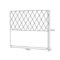 Cabeceira Estofada Capitonê Chicago 195Cm Veludo Verde - Cor: Verde - 2