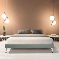 Estrutura Para Cama Base Japonesa 160Cm Em Veludo Cinza - Cor: Cinza