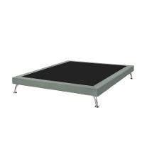 Estrutura Para Cama Base Japonesa 160Cm Em Veludo Cinza - Cor: Cinza - 3