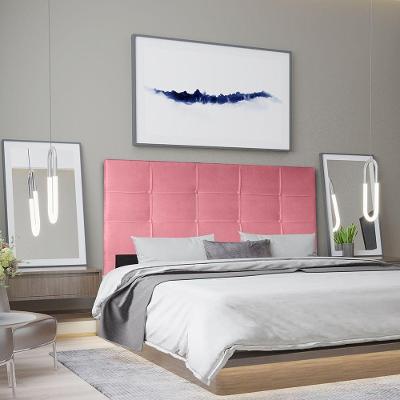 Cabeceira Solteiro 0,90m Roma Suede Rosa