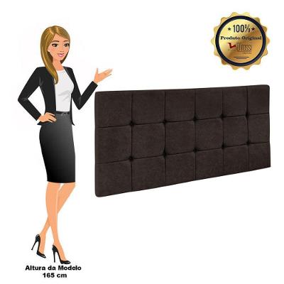 Cabeceira Painel Sleep Box Casal 1,40m Marrom