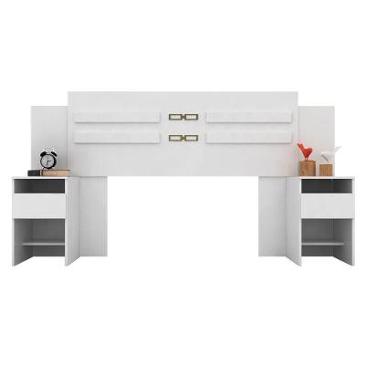 Cabeceira Casal Com 2 Mesas De Cabeceira Triunfo Branco