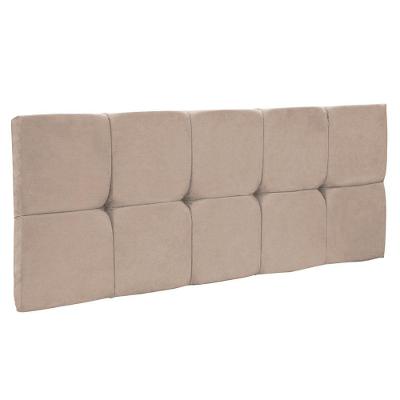 Cabeceira Painel Nina Solteiro 90cm Suede Bege