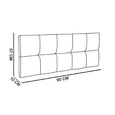 Cabeceira Painel Nina Solteiro 90cm Suede Marrom Rato