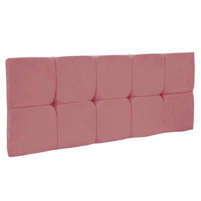 Cabeceira Painel Nina Solteiro 90cm Suede Rose Drossi