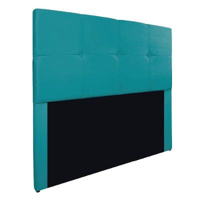 Cabeceira Solteiro Marseille P02 90 Cm Suede Azul Turquesa