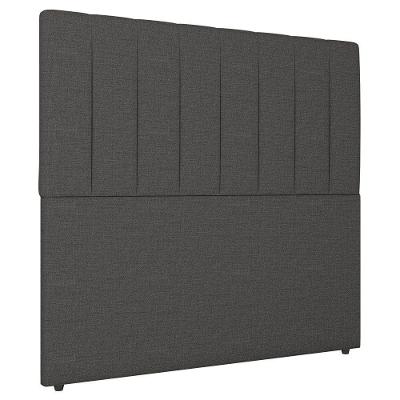 Cabeceira Cama Box Solteiro Ivana 90cm Linho Cinza - Abmaza