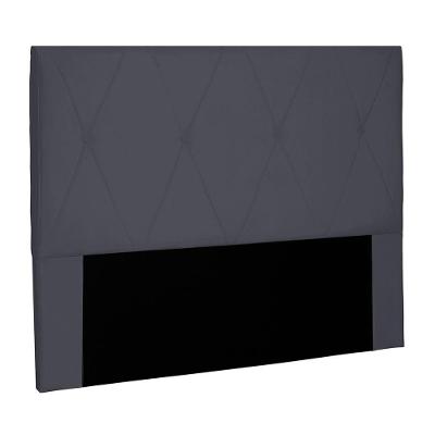 Cabeceira Decorativa Queen Size 1,60m Yves Suede Cinza