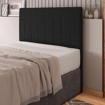Cabeceira Cama Box Casal Queen Size Ivana 160cm Linho Preto - Abmaza