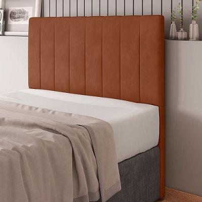 Cabeceira Cama Box Casal Queen Size Ivana 160cm Veludo Laranja - Abmaza