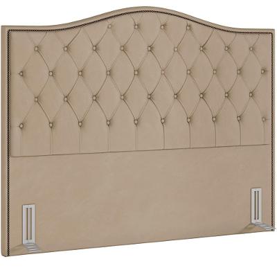 Cabeceira Cama Box Casal Queen 160 Cm P05 Grécia Veludo Bege