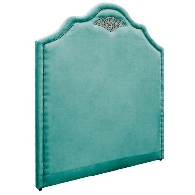 Cabeceira King P02 195 Cm Para Cama Box Suede Azul Tiffany