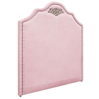 Cabeceira King 195 Cm Para Cama Box Suede Rosa Bebê
