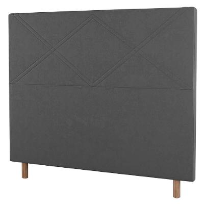 Cabeceira Cama Box Casal Queen Size 160cm Veludo Cinza