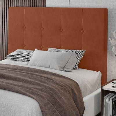Cabeceira Cama Box Casal Luana 140cm Veludo Laranja - Abmaza