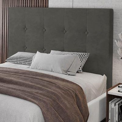 Cabeceira Cama Box Casal Queen Size Luana 160cm Veludo Cinza - Abmaza