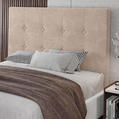 Cabeceira Cama Box Casal Queen Size Luana 160cm Veludo Bege - Abmaza