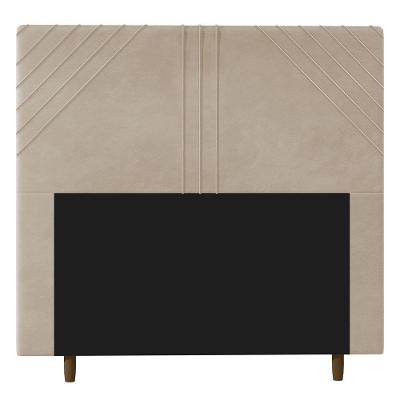 Cabeceira Cama Box Casal Queen Size Lisboa 160cm Suede Bege