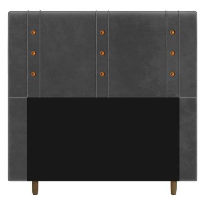 Cabeceira Cama Box Casal Queen Size Roma 160cm Suede Cinza