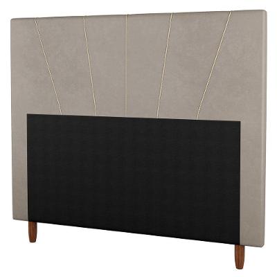 Cabeceira Casal Queen Size 160cm Suede Bege