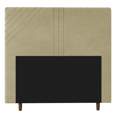Cabeceira Cama Box Casal Queen Size Lisboa 160cm Bege