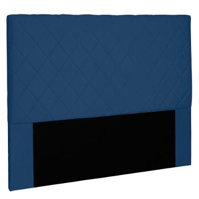Cabeceira Estofada Box Casal Esmeralda 140cm Azul Marinho