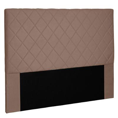 Cabeceira Estofada Box Casal Esmeralda 140cm Suede Caramelo