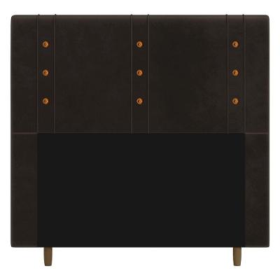 Cabeceira Cama Box Casal Queen Size Roma 160cm Suede Marrom
