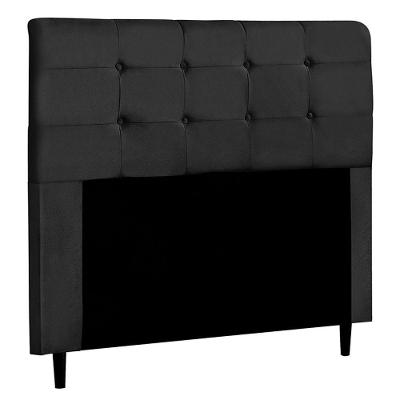 Cabeceira Cama Box Casal King Luna 193cm Suede Preto