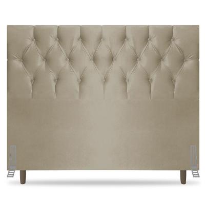 Cabeceira Cama Box Casal Queen Size Madrid 160cm Suede Bege