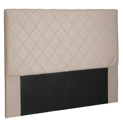 Cabeceira Estofada Box Casal Esmeralda 140cm Suede Bege