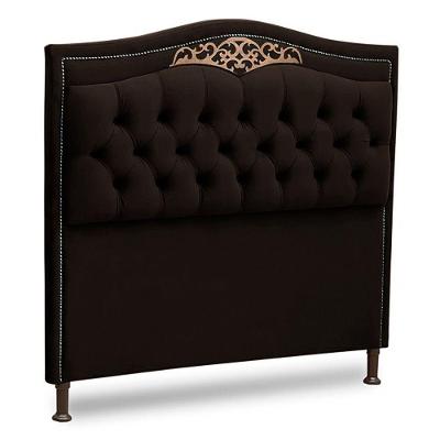 Cabeceira Estofada Box Casal Belize 140cm Corino Marrom
