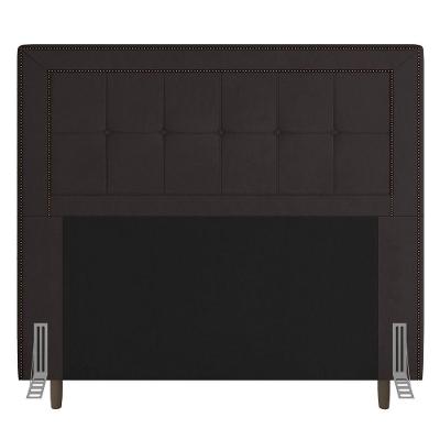 Cabeceira Box Queen Size 160cm Com Tachas E Frame Marrom