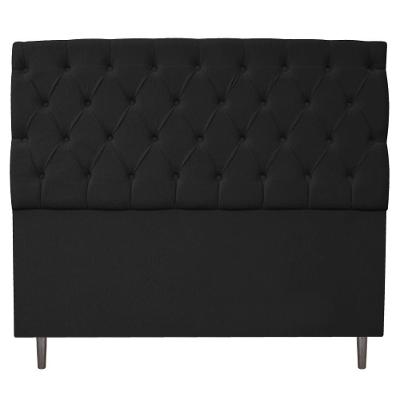 Cabeceira Estofada Liverpool 195cm King Suede Preto
