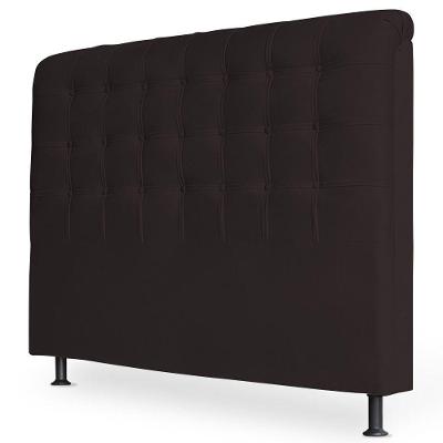 Cabeceira Estofada Box Casal Queen Louise 160cm Marrom Cacau