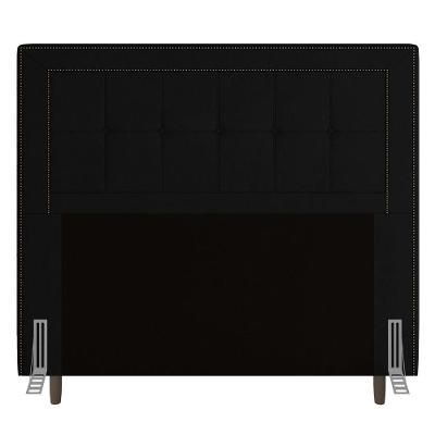 Cabeceira Box Queen Size 160cm Com Tachas E Frame Preto