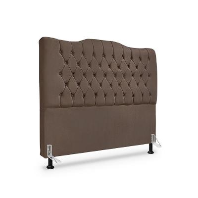 Cabeceira De Cama Box King 195cm Dunas - Veludo Marrom