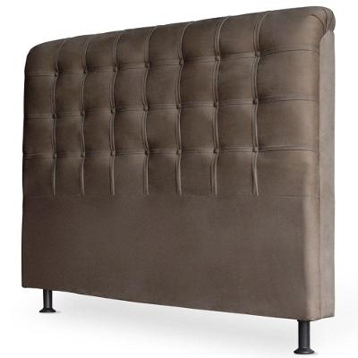 Cabeceira Estofada Box Casal Queen Louise 160cm Marrom