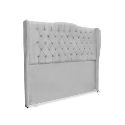 Cabeceira De Cama Box King 195 Cm Dubai Premium - Veludo Cinza
