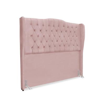 Cabeceira De Cama Box King 195 Cm Dubai Premium - Veludo Rose
